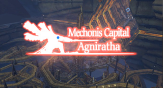 An overhead view of the city that crowns the Mechonis.